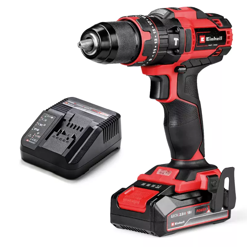 Taladro percutor a batería TE-CD 18/44 Li-i (1x2.5 Ah)