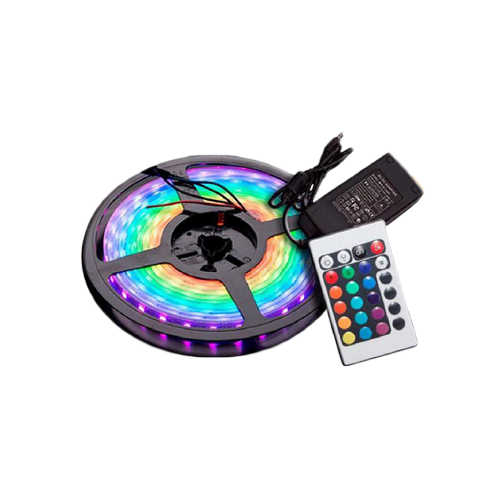 Rollo De Led Rollo De Led (300 Led) 5 Metros 5050 - Rgb 12V Con Adaptador Y Control Remoto