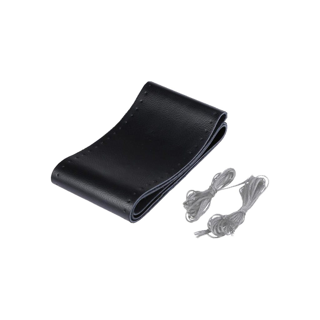 Cubre Volante Cubre Volante Universal Con Cuerina Para Coser Negro Con Costura Blanca / Caja Por 200 Un.