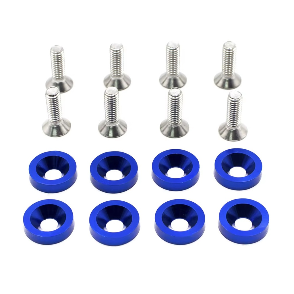 Kit De Arandelas Anodizadas Azul Juego X 8 Piezas