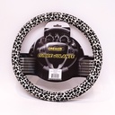 Cubre Volante Modelo Animal Print Leopardo Blanco y Negro 38*8.2CM