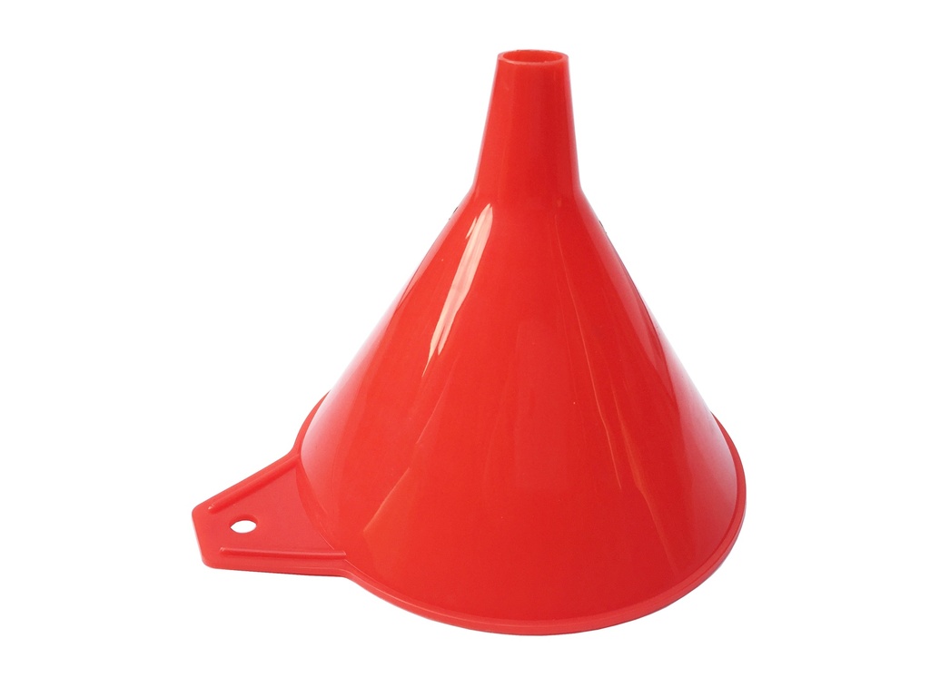 Embudo universal rojo extra slim Diámetro 19CM, Pico 1.8CM, Altura 17CM