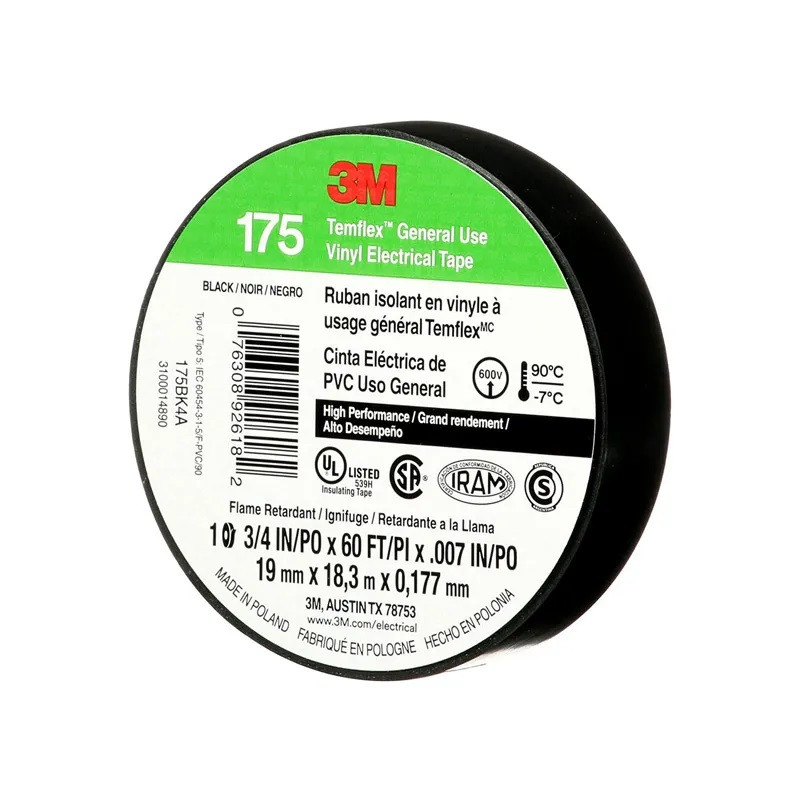 Cinta Aisladora de PVC - Temflex 175 19MM X 18M Negro