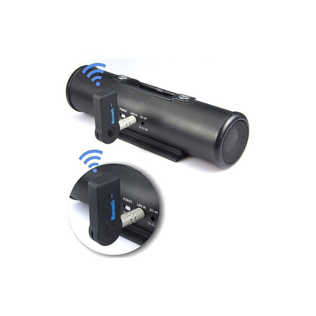 Accesorio para celular - Auxiliar para conexión Bluetooth con carga USB Negro
