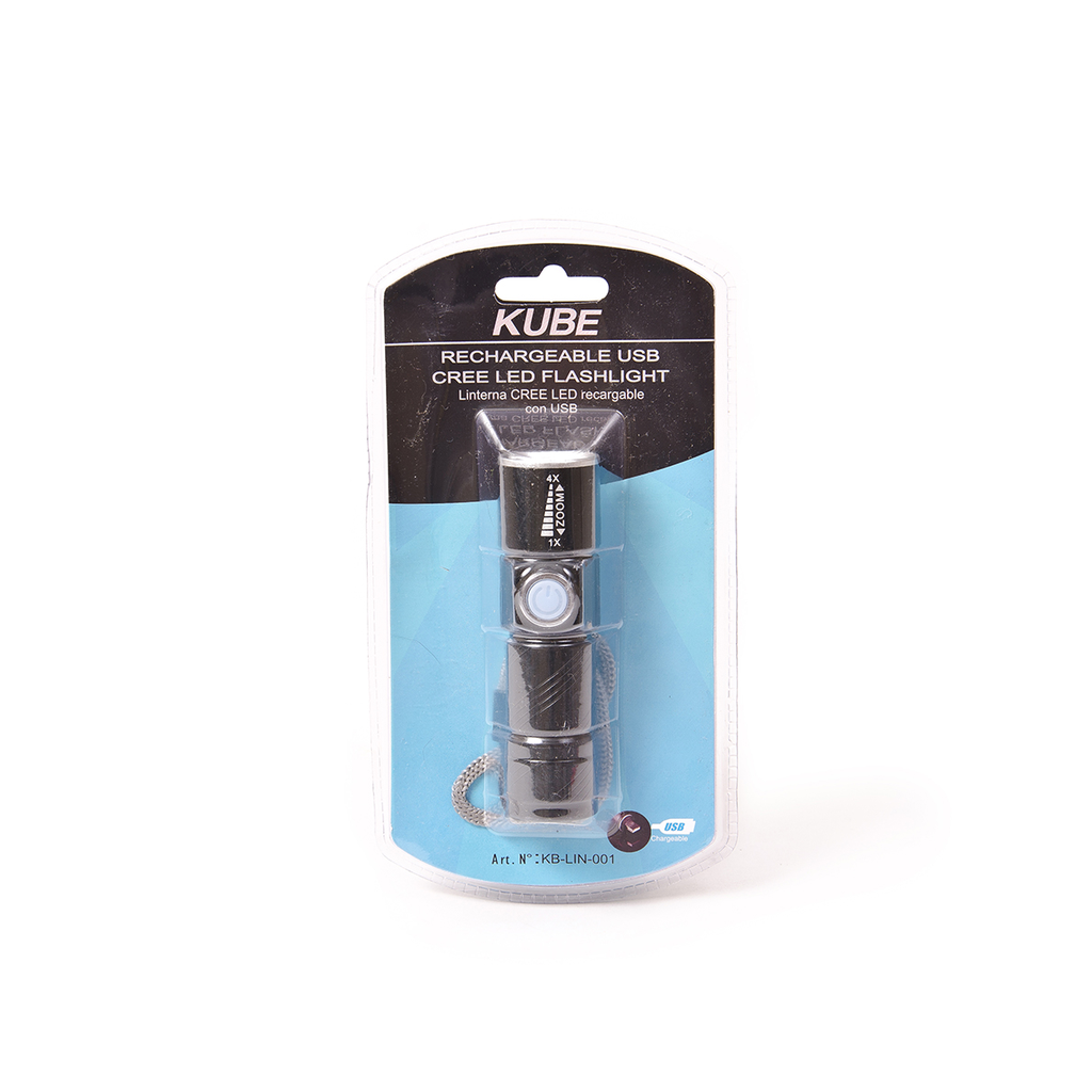 Accesorio para celular - Linterna recargable vía USB Negro