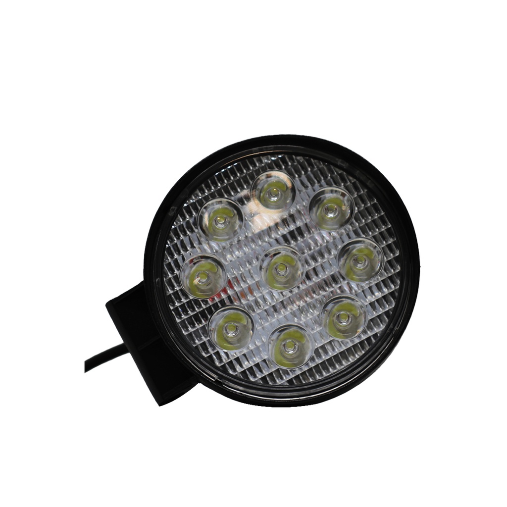 Faro LED off-road Faro de 9 LED Redondo 27 W 6 cm Profundidad blanco 12V - 24V Iluminacion SPOT