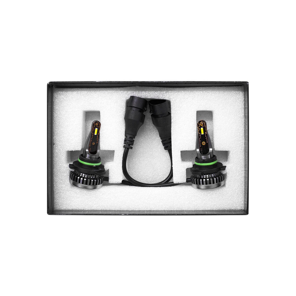 Kit LED off-road R8 - 9005 HB3 10MA Generación chips CSP sin cooler 30000 Lumens 42 W 12V
