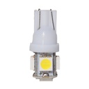 Lámpara LED de Señalización SMD - 2821 - T10 - W5W 5 SMD 5050 Blanco 12V x unidad