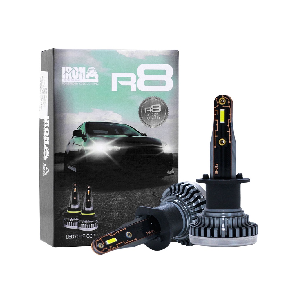 Kit LED off-road R8 - H1 10MA Generación chips CSP sin cooler 30000 Lumens 42 W 12V
