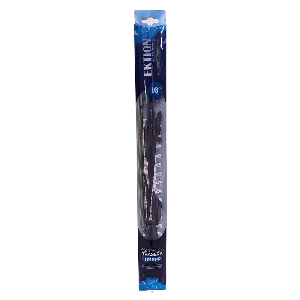 Escobilla limpiaparabrisas trasera FIT universal 16" curva de goma
