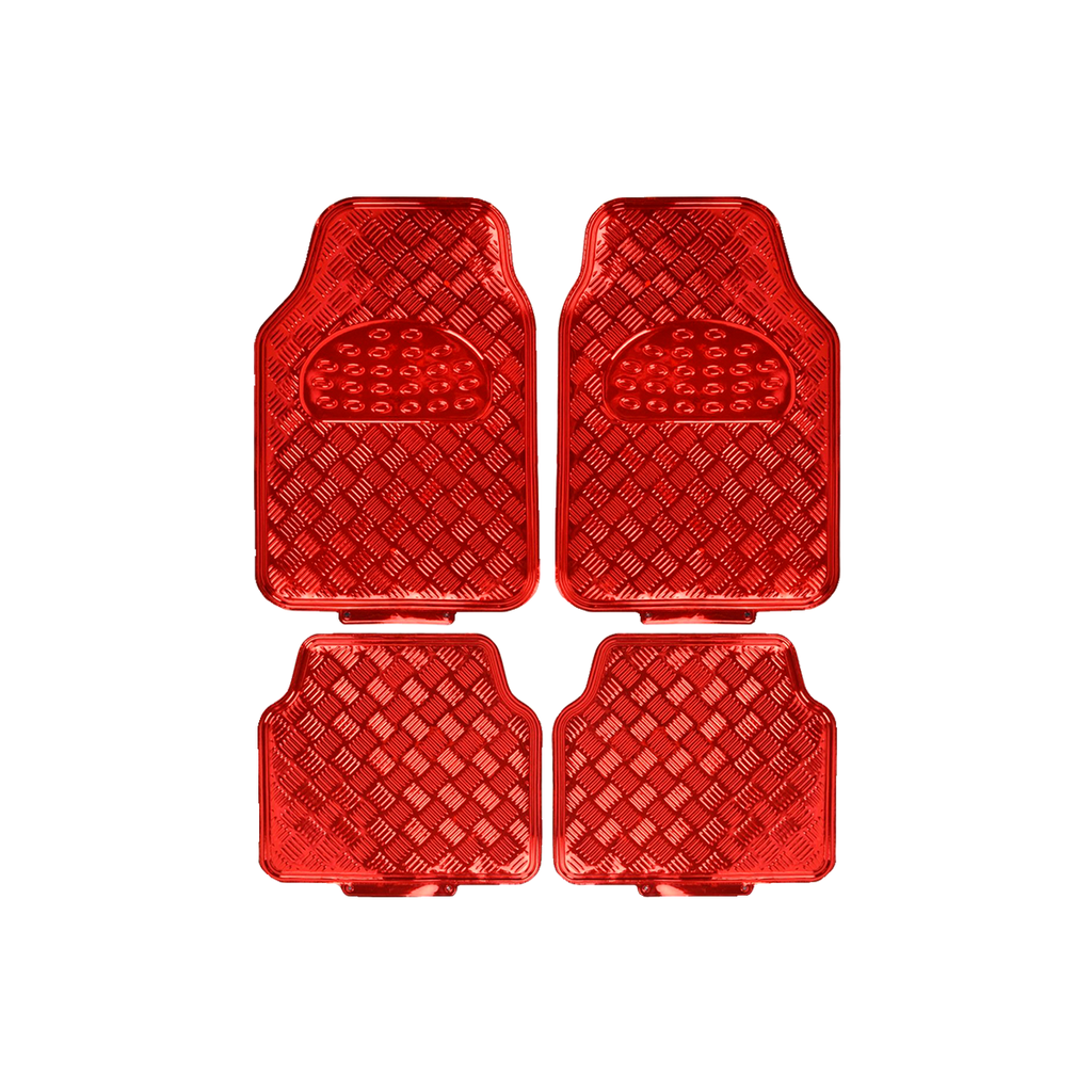 Alfombra PVC Aluminio Metalizada Mate 4 Piezas Rojo 7045.5 / 4245.5