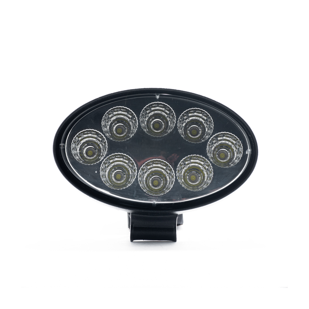 Faro LED auxiliar off-road Ovalado 24 W (8 LED 3 W)color blanco 12V / 24V - haz de luz spot -