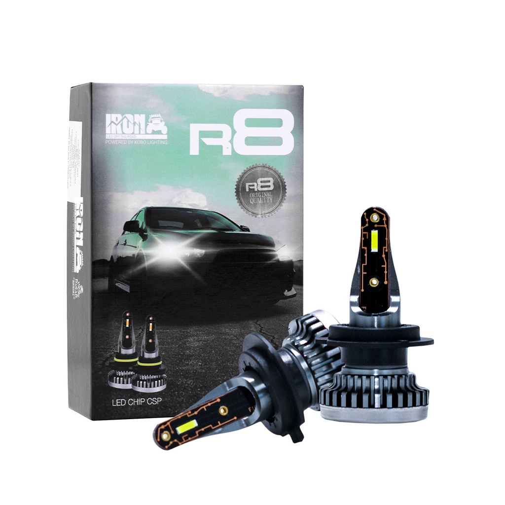 Kit LED off-road R8 - H7 10MA Generación chips CSP sin cooler 30000 Lumens 42 W 12V