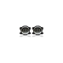 Faro LED off-road Juego Faro LED 3.5 30W 9 LED Faro Auxiliar con Ficha y Cable de Instalacion Incluido + Aro blanco y ámbar.