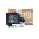 Faro LED auxiliar off-road Cuadrado 20 W (4 LED 5 W)color blanco 12V / 24V - haz de luz spot -