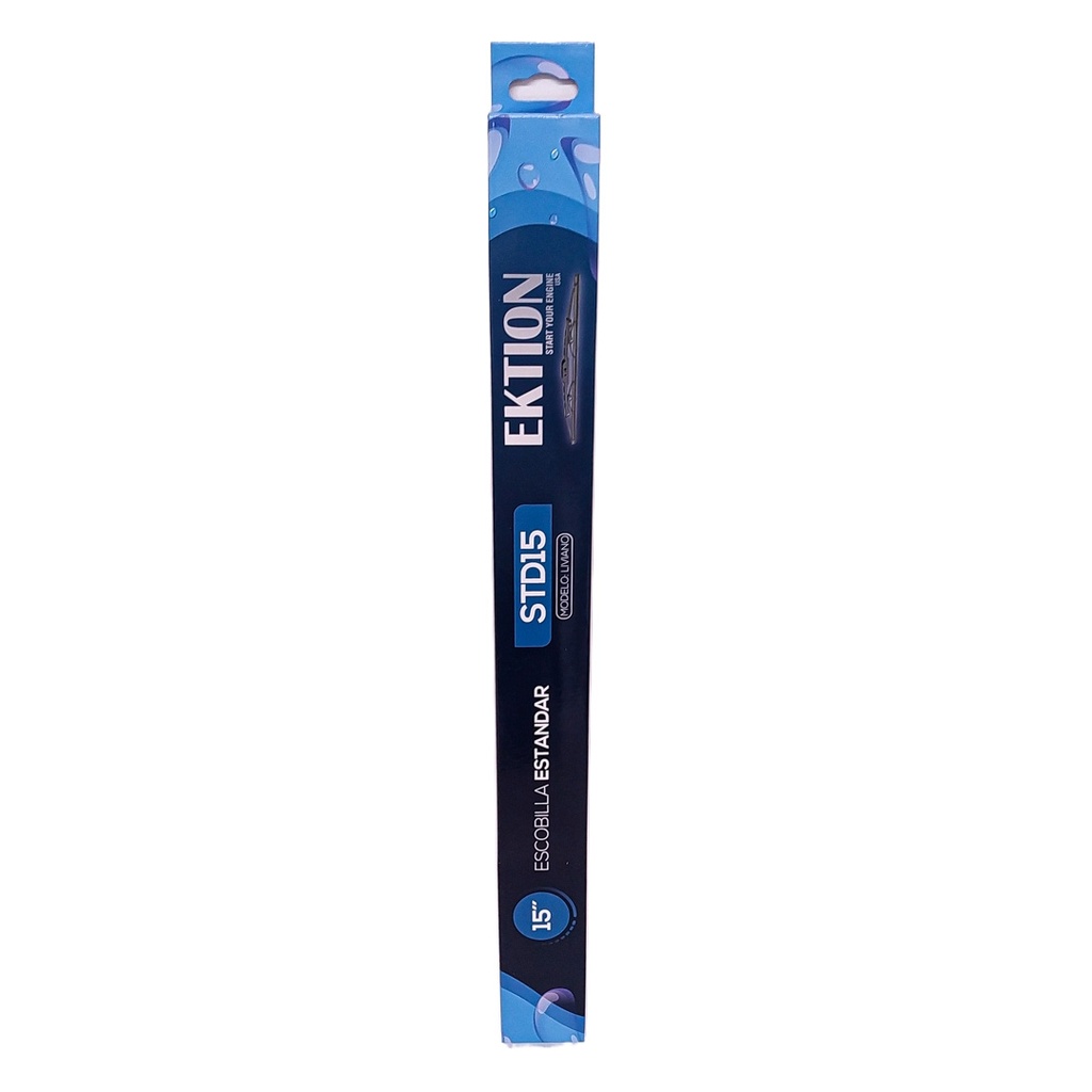 Escobilla limpiaparabrisas FLAT universal 15" chata, enganche estándar