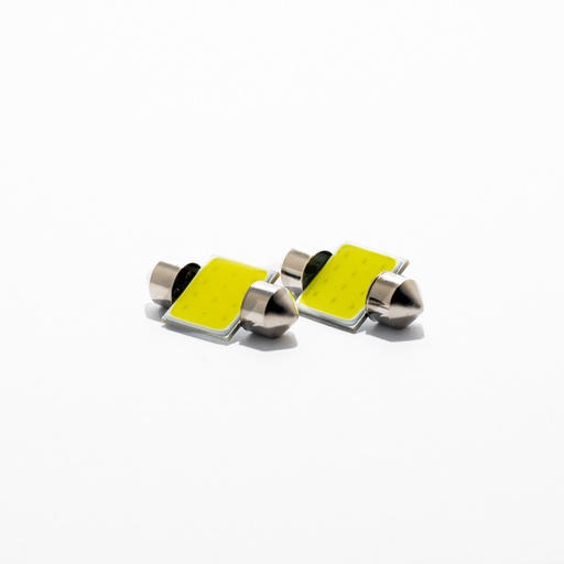 [KLILEDTUB31COB12] Led Señalizacion Cob Blister X 2 Tubular - Festoon Led Cob 31Mm Blanco 12V Blister X 2 Unidades
