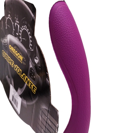 [ORECV074] Cubre Volante Modelo Indianapolis 500 Cuero Sintentico Negro / Violeta 38*8.2Cm