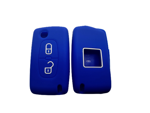[KUBKU-CULLA099] Cubre Llave De Silicona Citroen 2 Botones Navaja C3 - C4 - Picasso - Berlingo Blue