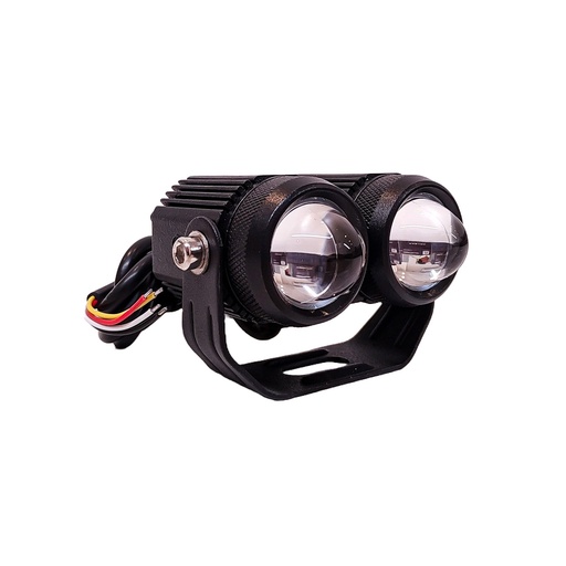 [LUXDJ715ULTRA] Off Road Faro De Led Universal Luz Led Blanca Y Ambar Estable Con Cambio De Luz Y Funcion Flash 9V-36V 1 Led - 36 Watts - Juego De 2 Unidades Medidas 85*70*62 (Mm)