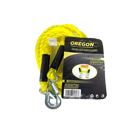 [TOW007] Linga de Remolque Trenzada 14MM X 4 Metros Hasta 1500KGS Amarillo universal