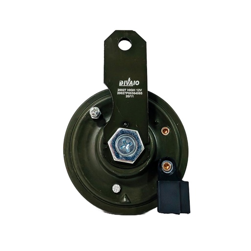 [BOC20027] Bocina tipo disco Mercedes Benz. Ficha tipo Toyota. Voltaje 12V. Envase por Unidad Diámetro 90MM