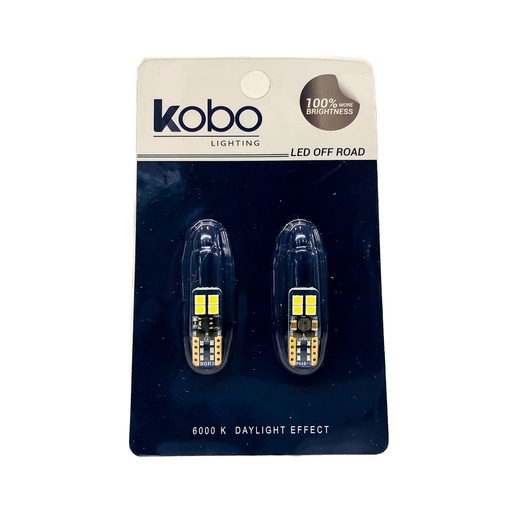 [LED12961CSPBL] Lámpara LED de Señalización Cree - 2821 Bivoltaje 12V / 24V - T10 - W5W - 8 LED 3570 Super Potencia Cree CANBUS Blanco 12V Unidades