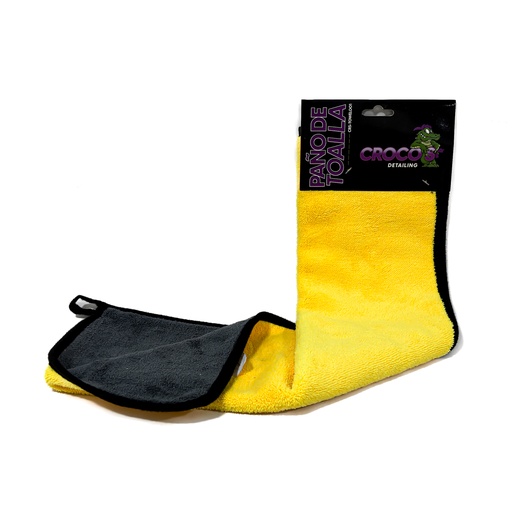 [CRS-TOWEL001] Paño de Toalla - Amarillo y Gris 600GSM 30CM * 60CM