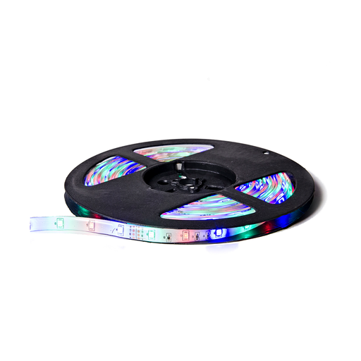 [3528RGB12V] Rollo de LED - Rollo de LED (300 LED) 5 Metros 3528 - RGB 12V con Adaptador y Control Remoto