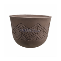 Maceta Redonda Tribo Machiatto 52x39cm Liviana Resistente UV
