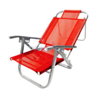 Reposera Playa Jardín Aluminio Plegable Liviana 5 Posiciones