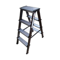 Escalera Plegable Aluminio Doble Lado 4 Peldaños 87 cm 95 kg
