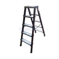 Escalera Plegable Aluminio Doble Lado 5 Peldaños 109cm 95 kg